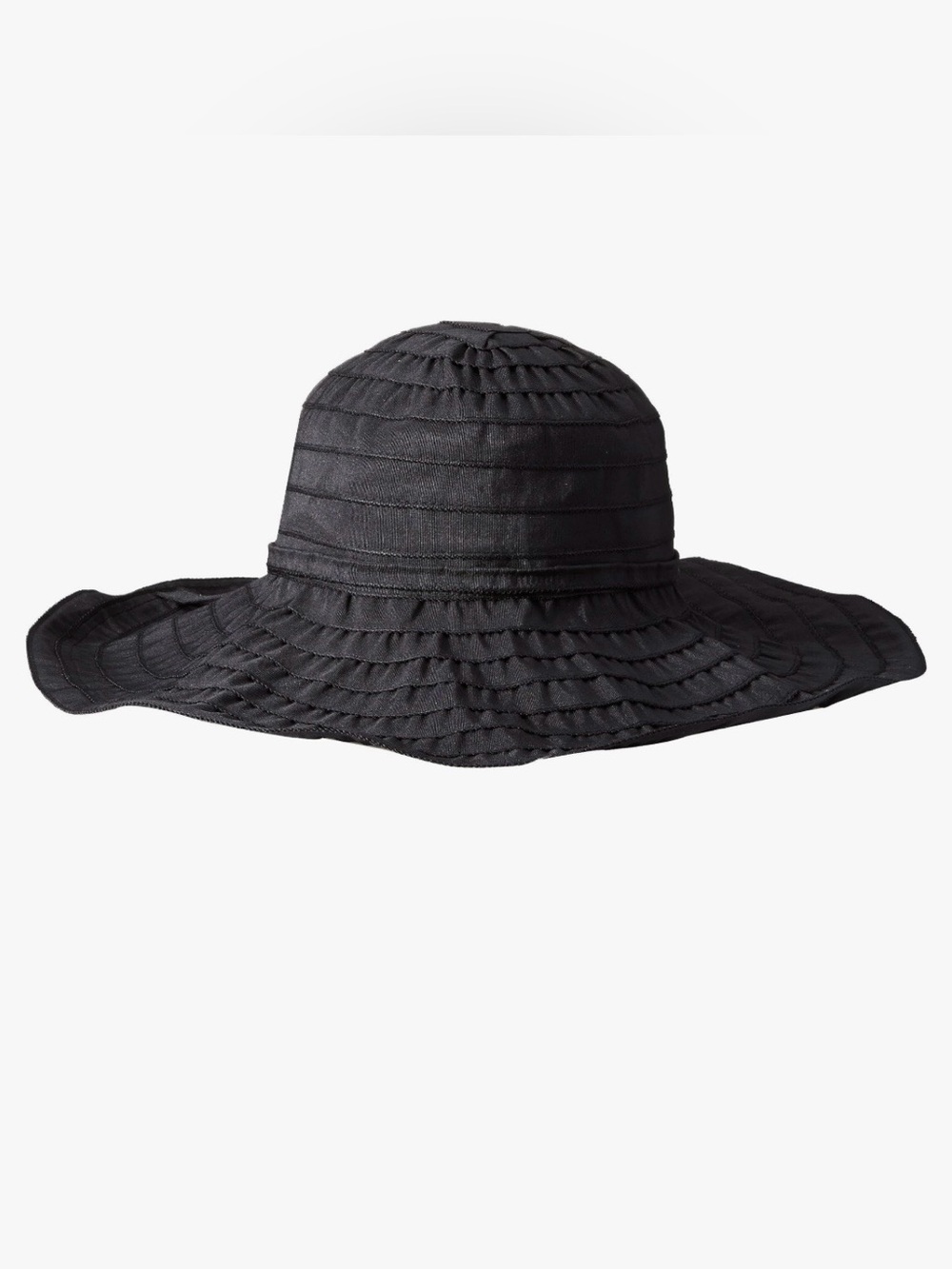 San Diego Hat Company Black Ruffle Cloche Bucket Hat One Size A231992